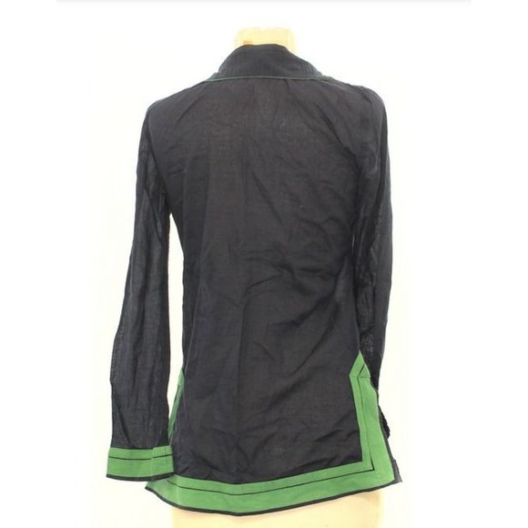 Tory Burch Women Sail to Sable Blue & Green Tunic - 2 - Picture 4 of 8